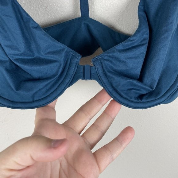 Victoria Secret Body By Victoria Unlined Demi Front Close Bra 32D Lace Racerback - Picture 4 of 5